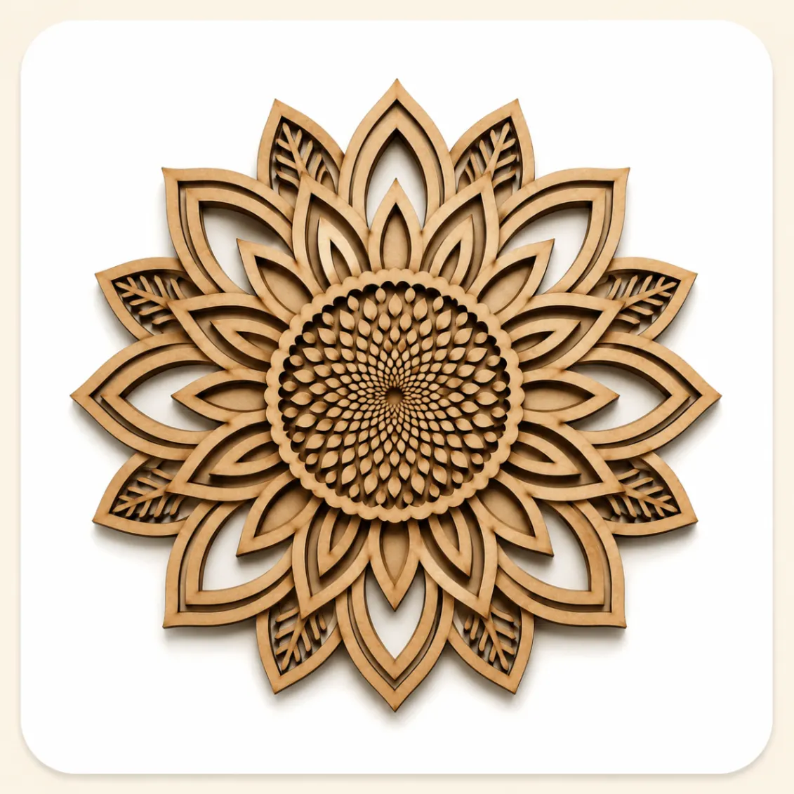 Mandala girassol decorativa