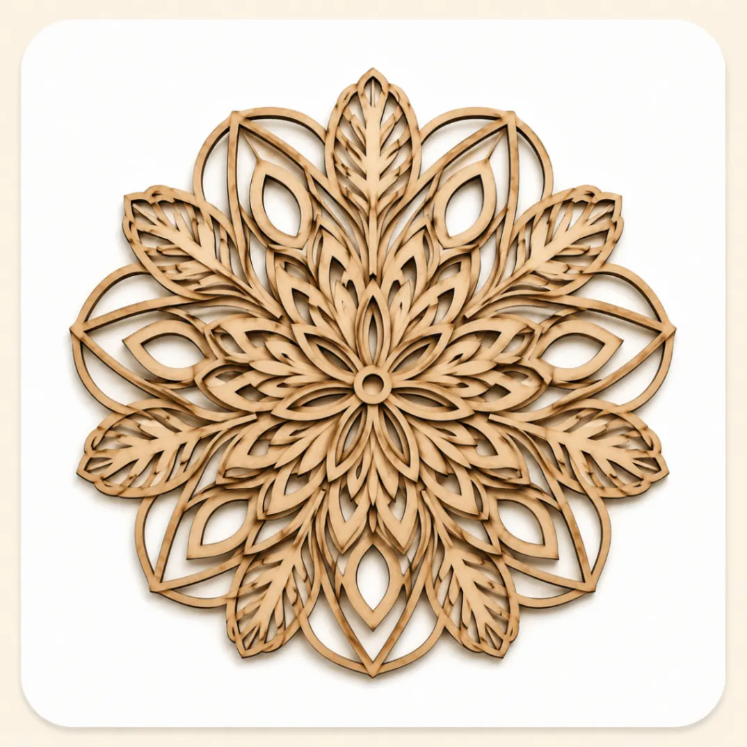 Mandala botânica vazada