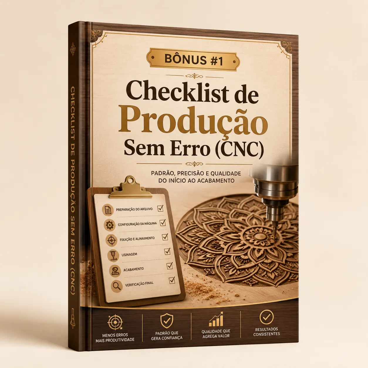 Capa do bônus 1: Checklist de Produção Sem Erro (CNC)