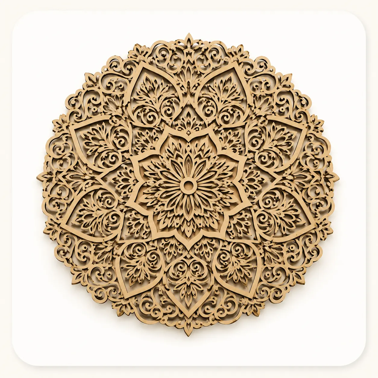 Mandala ornamental detalhada para CNC